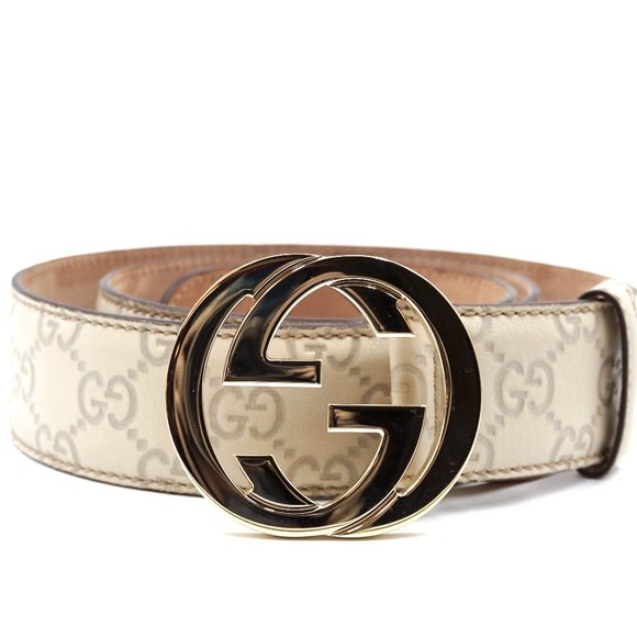 gucci cream belt